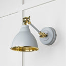 From The Anvil - Hammered Brass Brindley Wall Light in Birch - Hammered Brass  - 49719SBI - Choice Handles