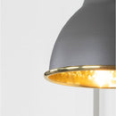 From The Anvil - Hammered Brass Brindley Wall Light in Bluff - Hammered Brass  - 49719SBL - Choice Handles