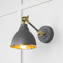 From The Anvil - Hammered Brass Brindley Wall Light in Bluff - Hammered Brass  - 49719SBL - Choice Handles