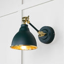 From The Anvil - Hammered Brass Brindley Wall Light in Dingle - Hammered Brass  - 49719SDI - Choice Handles