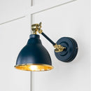 From The Anvil - Hammered Brass Brindley Wall Light in Dusk - Hammered Brass  - 49719SDU - Choice Handles