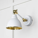 From The Anvil - Hammered Brass Brindley Wall Light in Flock - Hammered Brass  - 49719SF - Choice Handles