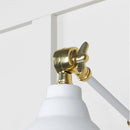 From The Anvil - Hammered Brass Brindley Wall Light in Flock - Hammered Brass  - 49719SF - Choice Handles