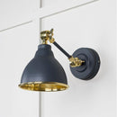 From The Anvil - Hammered Brass Brindley Wall Light in Soot - Hammered Brass  - 49719SSO - Choice Handles