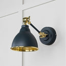 From The Anvil - Hammered Brass Brindley Wall Light in Soot - Hammered Brass  - 49719SSO - Choice Handles