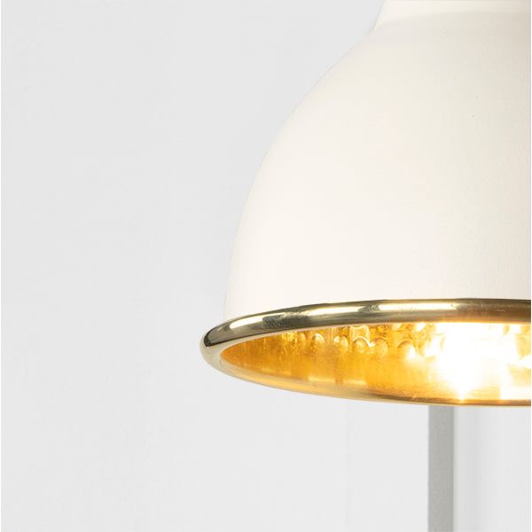 From The Anvil - Hammered Brass Brindley Wall Light in Teasel - Hammered Brass  - 49719STE