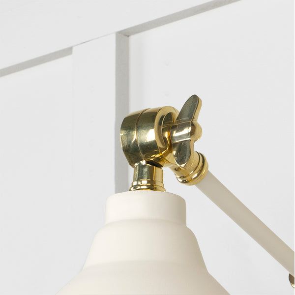 From The Anvil - Hammered Brass Brindley Wall Light in Teasel - Hammered Brass  - 49719STE