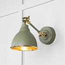 From The Anvil - Hammered Brass Brindley Wall Light in Tump - Hammered Brass  - 49719STU - Choice Handles