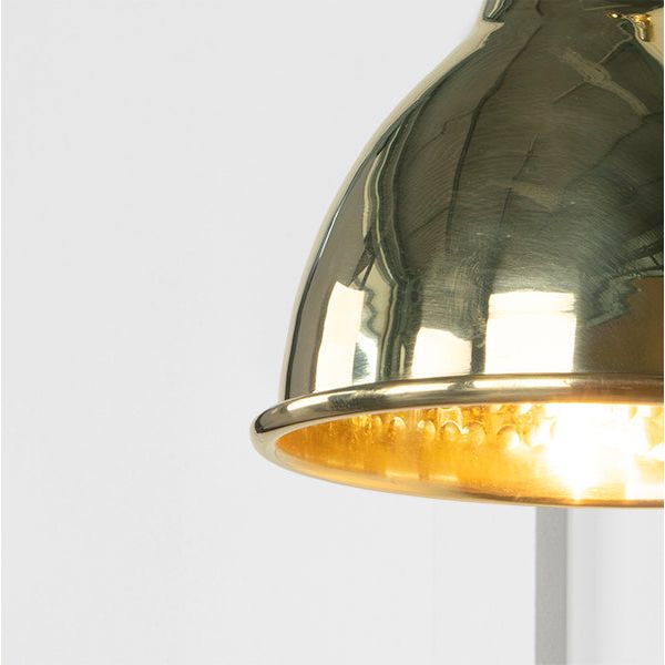 From The Anvil - Hammered Brass Brindley Wall Light - Hammered Brass  - 49719