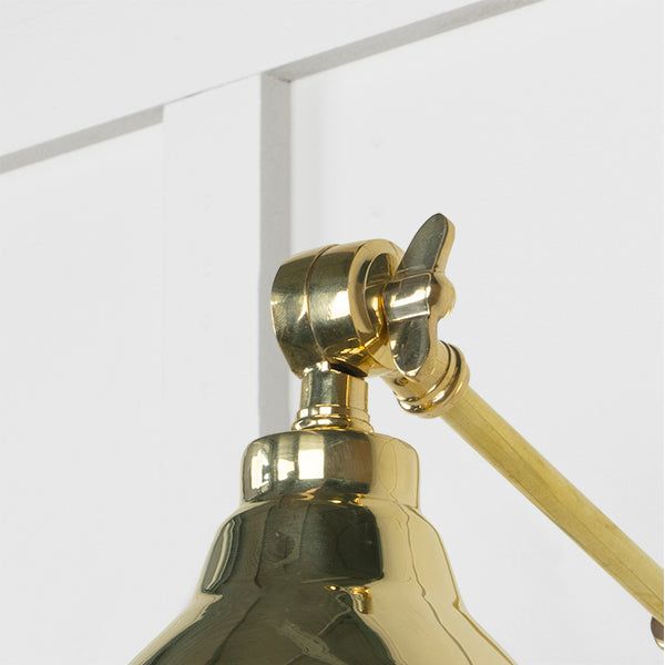 From The Anvil - Hammered Brass Brindley Wall Light - Hammered Brass  - 49719