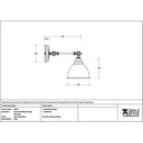 From The Anvil - Hammered Brass Brindley Wall Light - Hammered Brass  - 49719 - Choice Handles