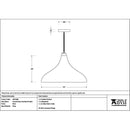 From The Anvil - Smooth Brass Frankley Pendant in Birch - Smooth Brass  - 49722SBI - Choice Handles