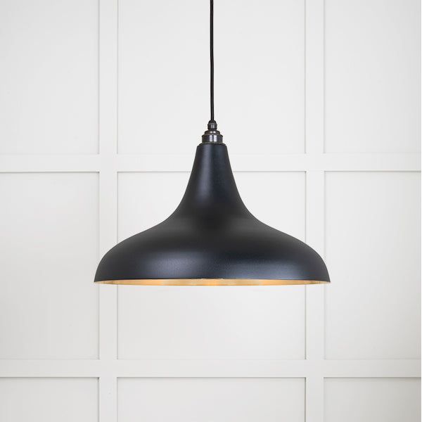 From The Anvil - Smooth Brass Frankley Pendant in Elan Black - Smooth Brass  - 49722SEB