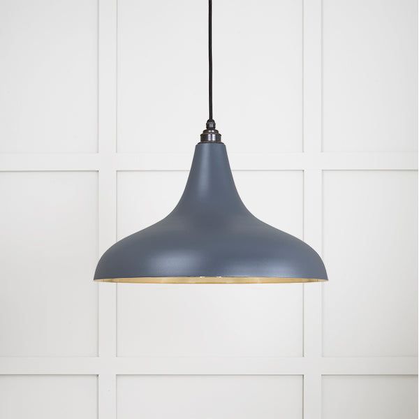 From The Anvil - Smooth Brass Frankley Pendant in Slate - Smooth Brass  - 49722SSL - Choice Handles