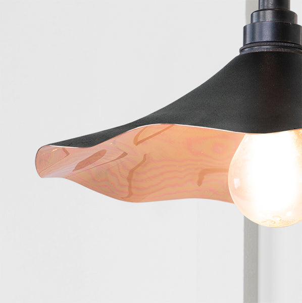 From The Anvil - Smooth Copper Flora Wall Light in Elan Black - Smooth Copper  - 49723SEB