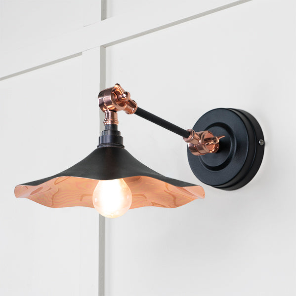 From The Anvil - Smooth Copper Flora Wall Light in Elan Black - Smooth Copper  - 49723SEB