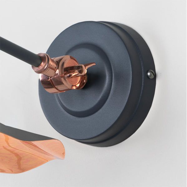 From The Anvil - Smooth Copper Flora Wall Light in Slate - Smooth Copper  - 49723SSL - Choice Handles
