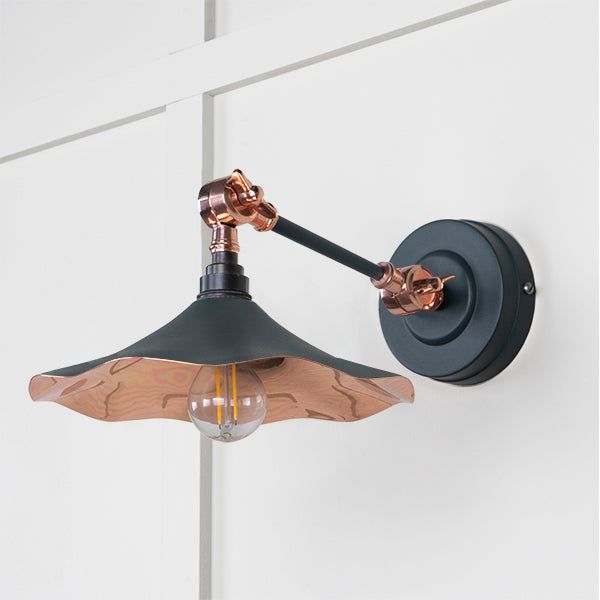 From The Anvil - Smooth Copper Flora Wall Light in Soot - Smooth Copper  - 49723SSO - Choice Handles
