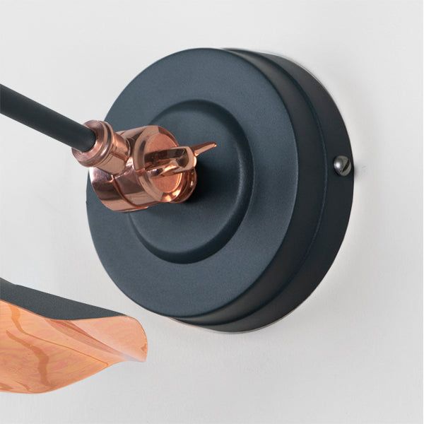 From The Anvil - Smooth Copper Flora Wall Light in Soot - Smooth Copper  - 49723SSO - Choice Handles