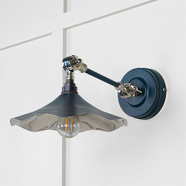 From The Anvil - Smooth Nickel Flora Wall Light in Dusk - Smooth Nickel  - 49724SDU