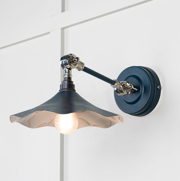 From The Anvil - Smooth Nickel Flora Wall Light in Dusk - Smooth Nickel  - 49724SDU