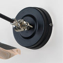 From The Anvil - Smooth Nickel Flora Wall Light in Elan Black - Smooth Nickel  - 49724SEB - Choice Handles