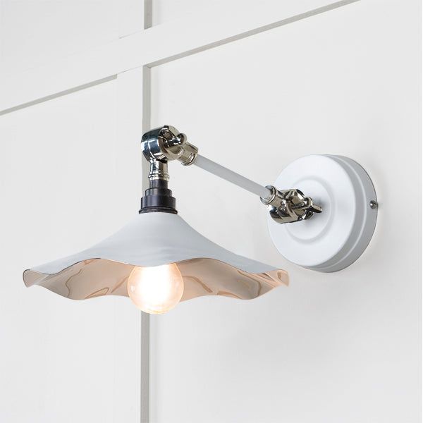 From The Anvil - Smooth Nickel Flora Wall Light in Flock - Smooth Nickel  - 49724SF