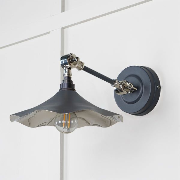 From The Anvil - Smooth Nickel Flora Wall Light in Slate - Smooth Nickel  - 49724SSL - Choice Handles
