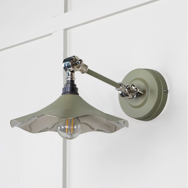 From The Anvil - Smooth Nickel Flora Wall Light in Tump - Smooth Nickel  - 49724STU