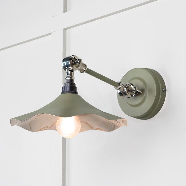 From The Anvil - Smooth Nickel Flora Wall Light in Tump - Smooth Nickel  - 49724STU