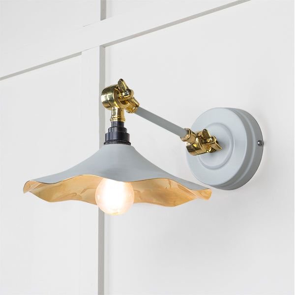From The Anvil - Smooth Brass Flora Wall Light in Birch - Smooth Brass  - 49725SBI