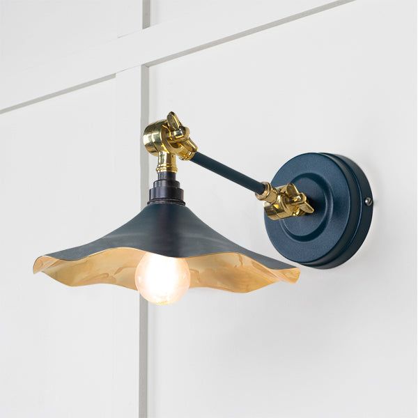 From The Anvil - Smooth Brass Flora Wall Light in Dusk - Smooth Brass  - 49725SDU
