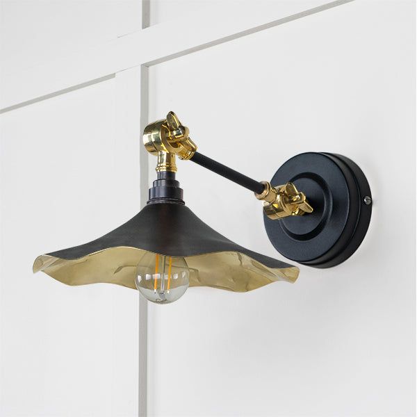From The Anvil - Smooth Brass Flora Wall Light in Flock - Smooth Brass  - 49725SF