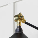 From The Anvil - Smooth Brass Flora Wall Light in Elan Black - Smooth Brass  - 49725SEB - Choice Handles