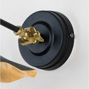 From The Anvil - Smooth Brass Flora Wall Light in Elan Black - Smooth Brass  - 49725SEB - Choice Handles