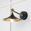 From The Anvil - Smooth Brass Flora Wall Light in Elan Black - Smooth Brass  - 49725SEB - Choice Handles