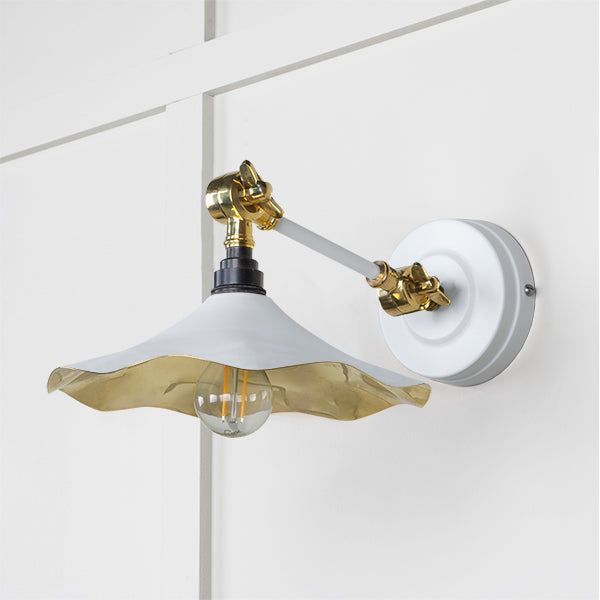 From The Anvil - Smooth Brass Flora Wall Light in Flock - Smooth Brass  - 49725SF