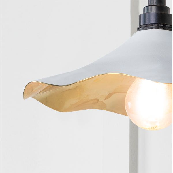 From The Anvil - Smooth Brass Flora Wall Light in Flock - Smooth Brass  - 49725SF