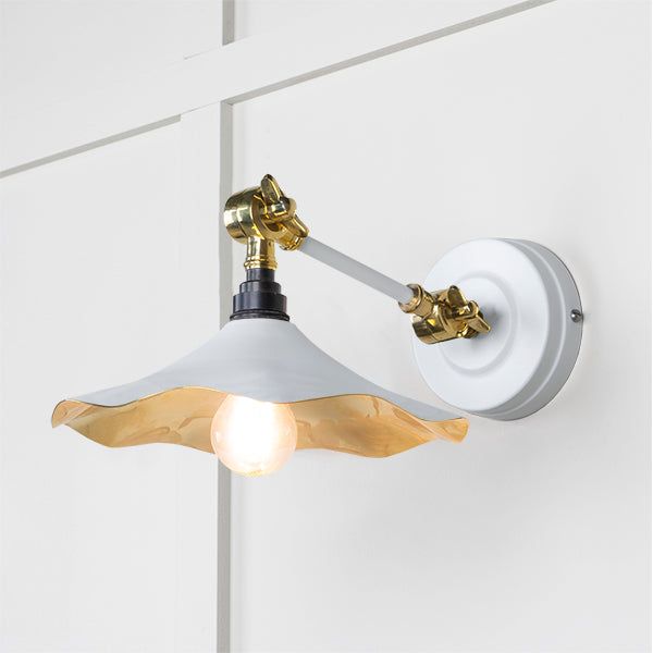 From The Anvil - Smooth Brass Flora Wall Light in Flock - Smooth Brass  - 49725SF