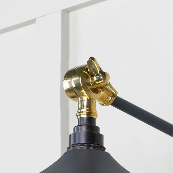 From The Anvil - Smooth Brass Flora Wall Light in Slate - Smooth Brass  - 49725SSL - Choice Handles