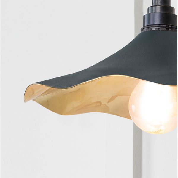 From The Anvil - Smooth Brass Flora Wall Light in Soot - Smooth Brass  - 49725SSO