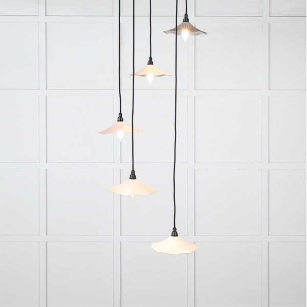 From The Anvil - Smooth Nickel Flora Cluster Pendant in Teasel - Smooth Nickel  - 49727STE - Choice Handles