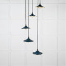 From The Anvil - Smooth Brass Flora Cluster Pendant in Elan Black - Smooth Brass  - 49728SEB - Choice Handles