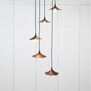 From The Anvil - Smooth Brass Flora Cluster Pendant in Elan Black - Smooth Brass  - 49728SEB - Choice Handles