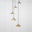 From The Anvil - Smooth Brass Flora Cluster Pendant in Heath - Smooth Brass  - 49728SH - Choice Handles