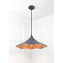 From The Anvil - Smooth Copper Flora Pendant in Slate - Smooth Copper  - 49729SSL - Choice Handles