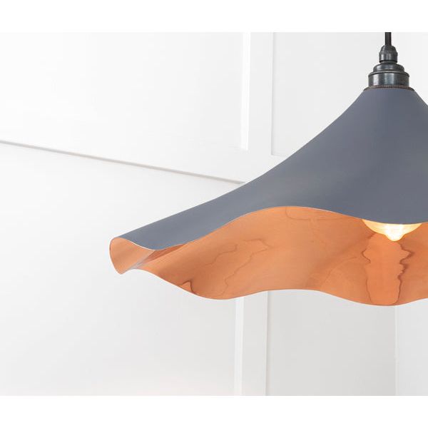 From The Anvil - Smooth Copper Flora Pendant in Slate - Smooth Copper  - 49729SSL - Choice Handles