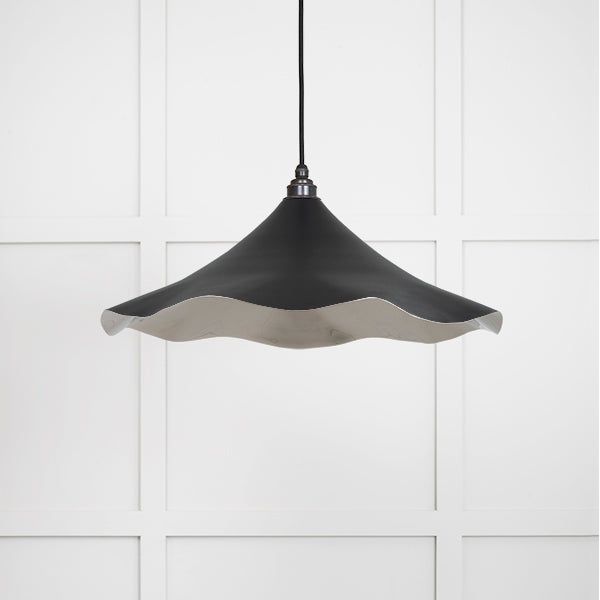From The Anvil - Smooth Nickel Flora Pendant in Elan Black - Smooth Nickel  - 49730SEB