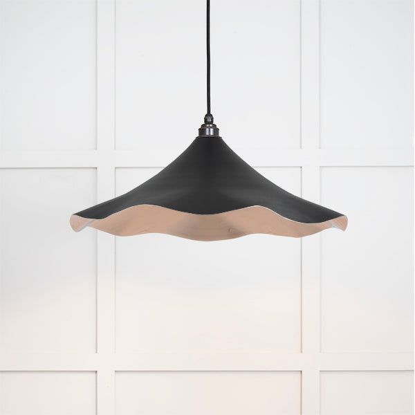 From The Anvil - Smooth Nickel Flora Pendant in Elan Black - Smooth Nickel  - 49730SEB