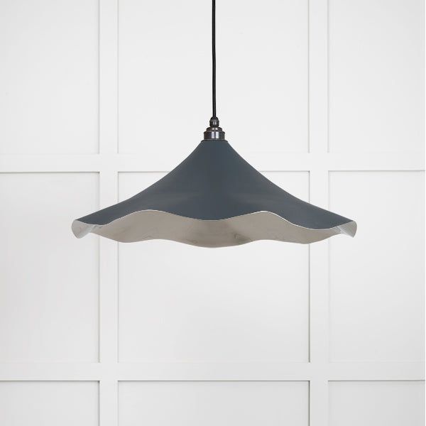 From The Anvil - Smooth Nickel Flora Pendant in Soot - Smooth Nickel  - 49730SSO